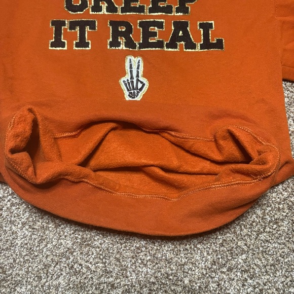 Jerzees Orange Graphic Women's Sweater - Picture 9 of 10